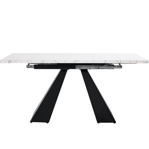 Mesa extensível 99-159 cm - Mesa de jantar compacta, design flexível, para escritório e sala de estar - Branco