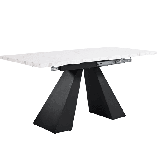 Mesa extensível 99-159 cm - Mesa de jantar compacta, design flexível, para escritório e sala de estar - Branco