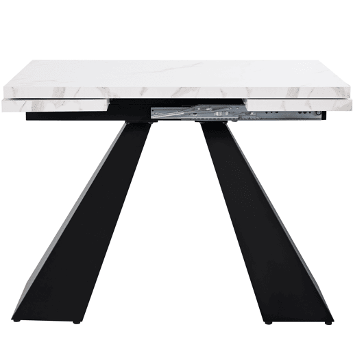 Mesa extensível 99-159 cm - Mesa de jantar compacta, design flexível, para escritório e sala de estar - Branco