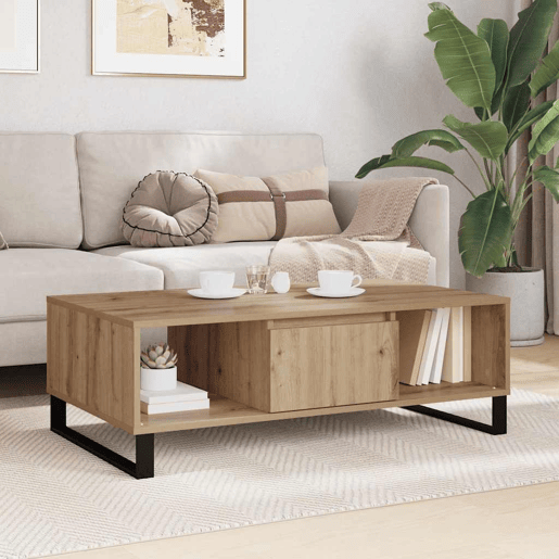 Mesa de Centro, Mesa baixa, Carvalho Artesanal 104 x 60 x 35 cm