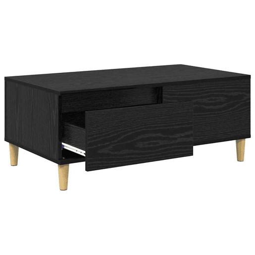 Mesa de Centro, Mesa baixa, com gaveta Carvalho Preto 90 x 50 x 35 cm