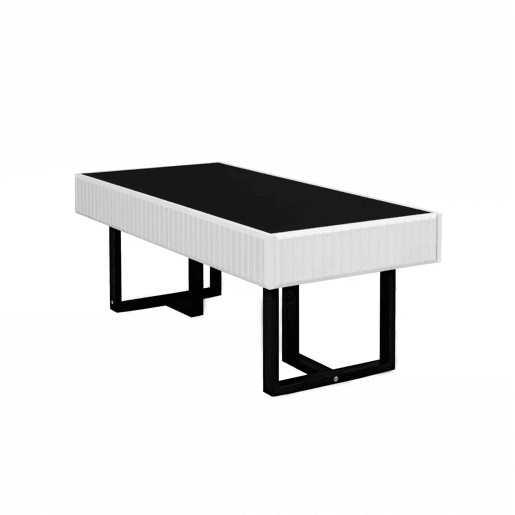 Mesa de centro 110x50,5 cm - estilo clássico, tampo alto brilho - Preto e Branco Mesa de centro 110x50,5 cm - estilo clássico, tampo alto brilho - Preto e Branco