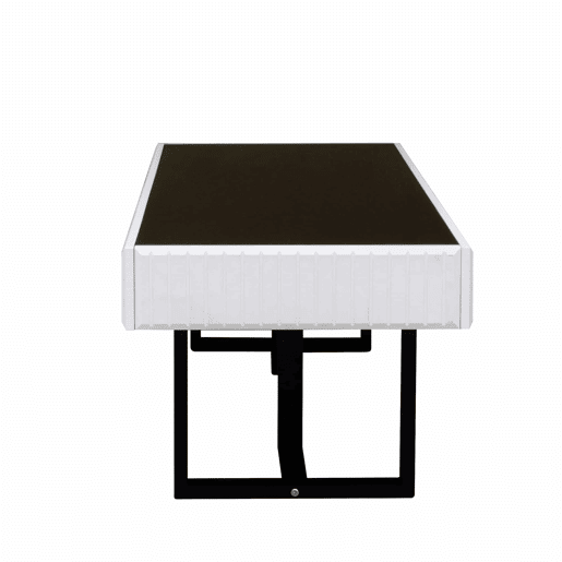 Mesa de centro 110x50,5 cm - estilo clássico, tampo alto brilho - Preto e Branco Mesa de centro 110x50,5 cm - estilo clássico, tampo alto brilho - Preto e Branco
