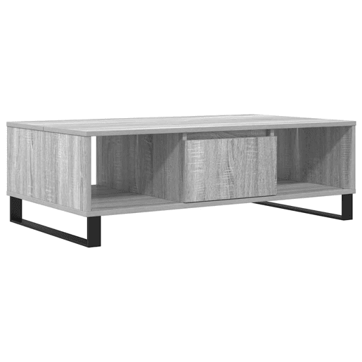Mesa de Centro, Mesa baixa, 104x60x35 cm derivados madeira cinzento sonoma
