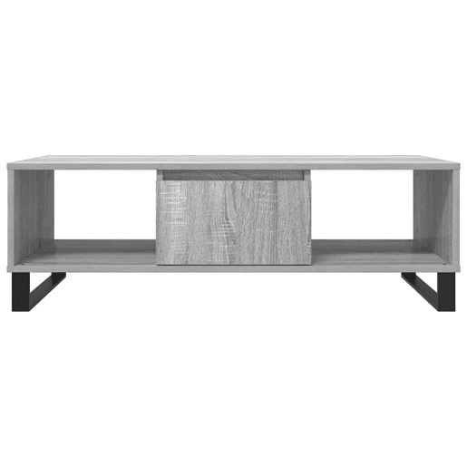 Mesa de Centro, Mesa baixa, 104x60x35 cm derivados madeira cinzento sonoma