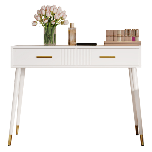 Toucador de mdf com 2 gavetas,branco Toucador de mdf com 2 gavetas,branco