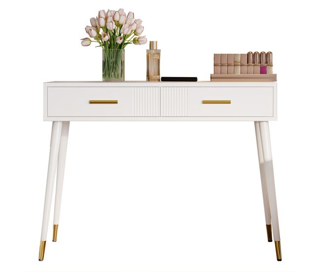 Tocador de mdf con 2 cajones,blanco