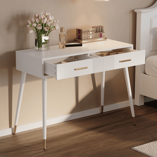 Toucador de mdf com 2 gavetas,branco Toucador de mdf com 2 gavetas,branco