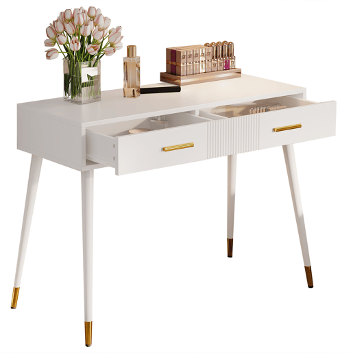 Toucador de mdf com 2 gavetas,branco Toucador de mdf com 2 gavetas,branco