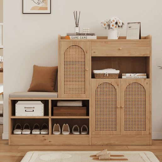Sapateira de painel de partÃculas com 3 portas,natural Sapateira de painel de partÃculas com 3 portas,natural