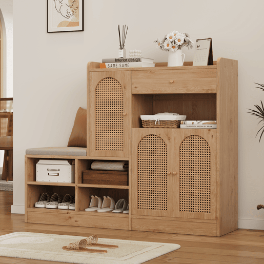 Sapateira de painel de partÃculas com 3 portas,natural Sapateira de painel de partÃculas com 3 portas,natural