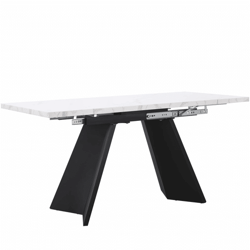 Mesa extensível 99-159 cm - Design flexível, mesa para sala de jantar e escritório, superfície ampla - Branco