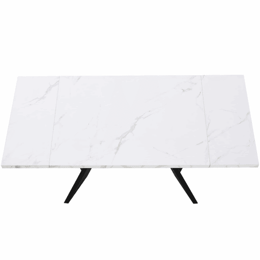 Mesa extensível 99-159 cm - Design flexível, mesa para sala de jantar e escritório, superfície ampla - Branco