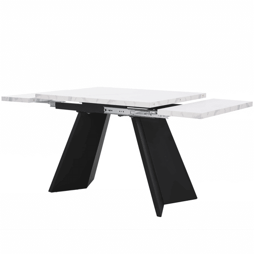 Mesa extensível 99-159 cm - Design flexível, mesa para sala de jantar e escritório, superfície ampla - Branco