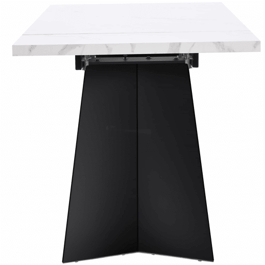 Mesa extensível 99-159 cm - Design flexível, mesa para sala de jantar e escritório, superfície ampla - Branco