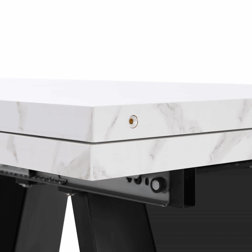 Mesa extensível 99-159 cm - Design flexível, mesa para sala de jantar e escritório, superfície ampla - Branco