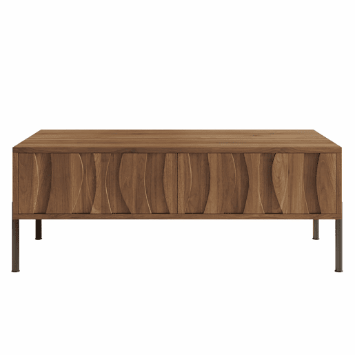 Mesa de centro 105x55x41 cm - estilo retro moderno - natural