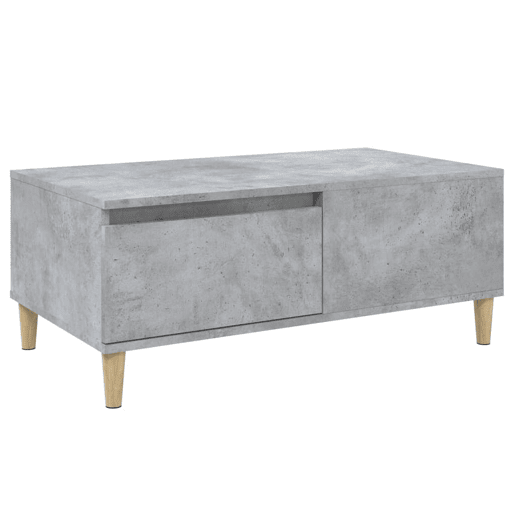Mesa de Centro, Mesa baixa, 90x50x36,5 cm derivados madeira cinzento cimento