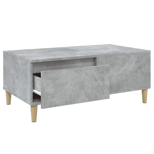 Mesa de Centro, Mesa baixa, 90x50x36,5 cm derivados madeira cinzento cimento