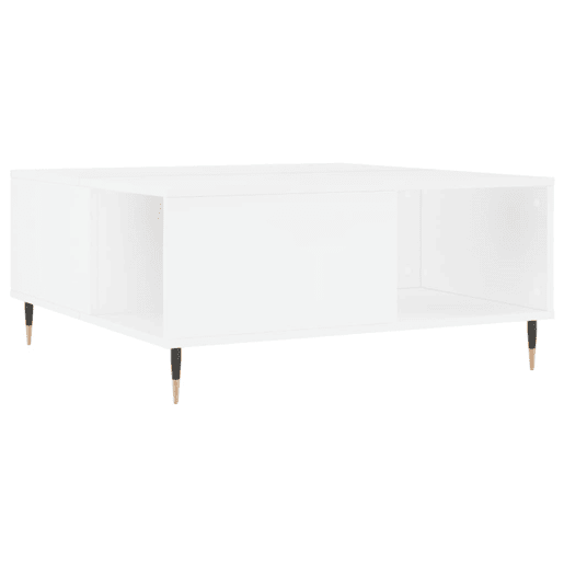 Mesa de Centro, Mesa baixa, 80x80x36,5 cm derivados de madeira branco