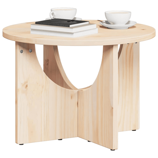 Mesa de Centro, Mesa baixa, Natural 50 x 50 x 35 cm Madeira de pinho maciça