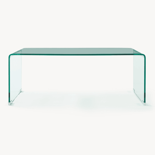 Mesa de centro Väsas montada vidro temperado 90x45x35 cm transparente en.casa