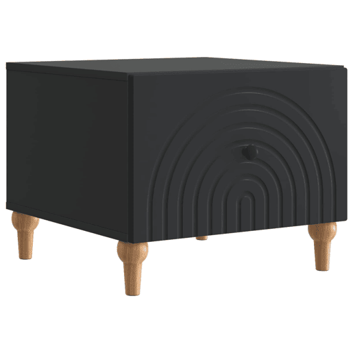Mesa de Centro, Mesa baixa, Preto 49 x 50 x 40 cm Derivados de Madeira