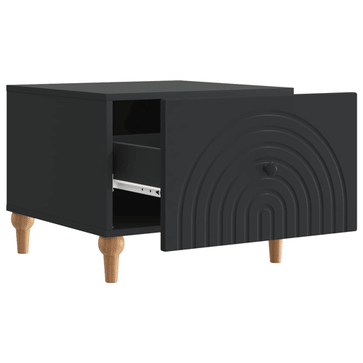 Mesa de Centro, Mesa baixa, Preto 49 x 50 x 40 cm Derivados de Madeira
