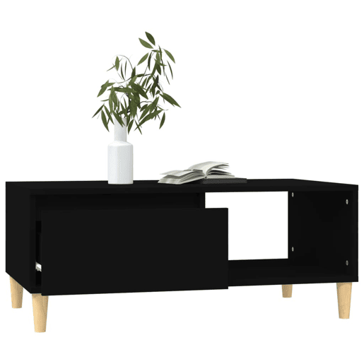 Mesa de Centro, Mesa baixa, 90x50x36,5 cm derivados de madeira preto