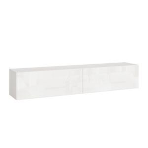 Prateleira suspensa Evaton 2 portas 160x32x30cm Branco alto brilho en.casa