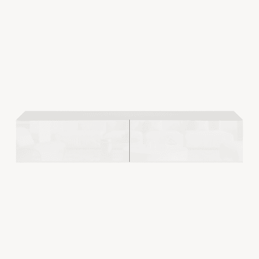 Prateleira suspensa Evaton 2 portas 160x32x30cm Branco alto brilho en.casa