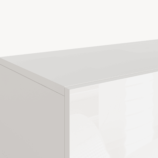 Prateleira suspensa Evaton 2 portas 160x32x30cm Branco alto brilho en.casa