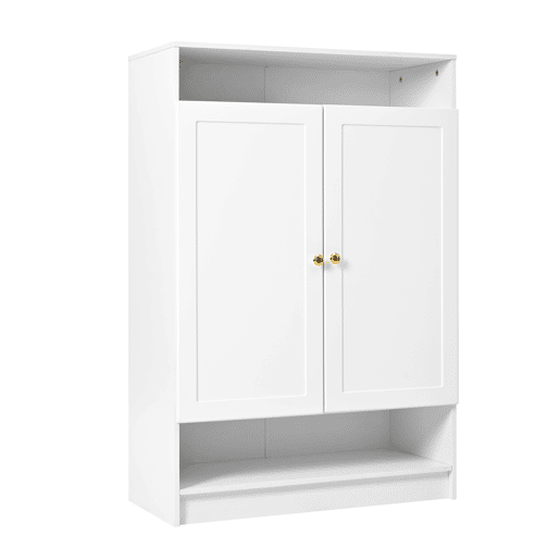 Sapateira de painel de partículas com 2 portas,branco