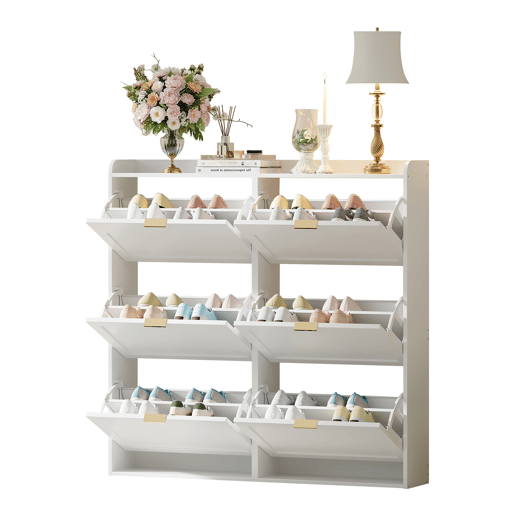 Sapateira de mdf com 6 tabuleiros,branco Sapateira de mdf com 6 tabuleiros,branco