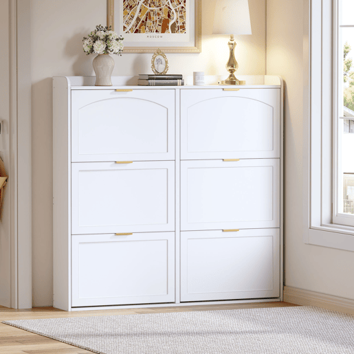 Sapateira de mdf com 6 tabuleiros,branco Sapateira de mdf com 6 tabuleiros,branco