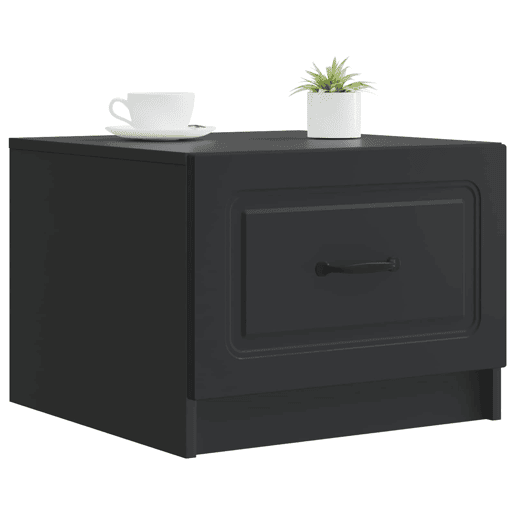 Mesa de Centro, Mesa baixa, Preto 49 x 50 x 37 cm Derivados de Madeira