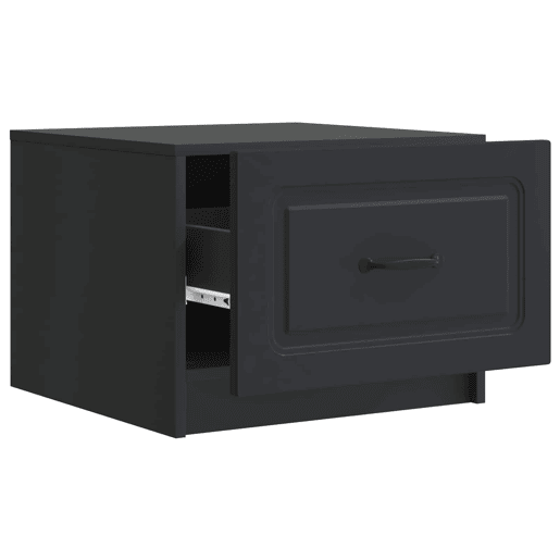 Mesa de Centro, Mesa baixa, Preto 49 x 50 x 37 cm Derivados de Madeira