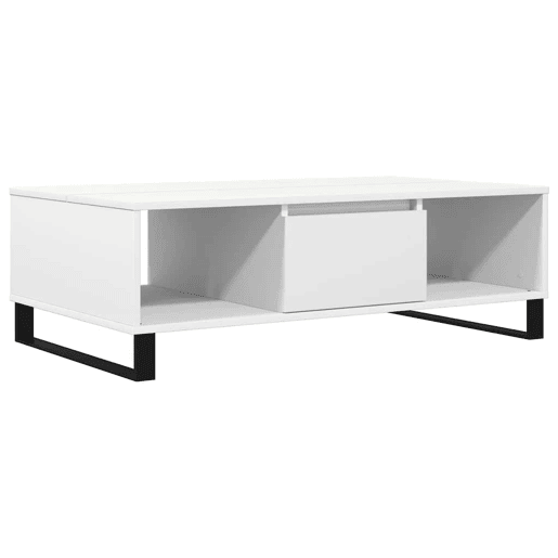 Mesa de Centro, Mesa baixa, 104x60x35 cm derivados de madeira branco
