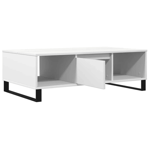 Mesa de Centro, Mesa baixa, 104x60x35 cm derivados de madeira branco