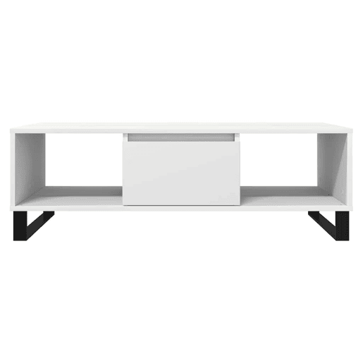 Mesa de Centro, Mesa baixa, 104x60x35 cm derivados de madeira branco