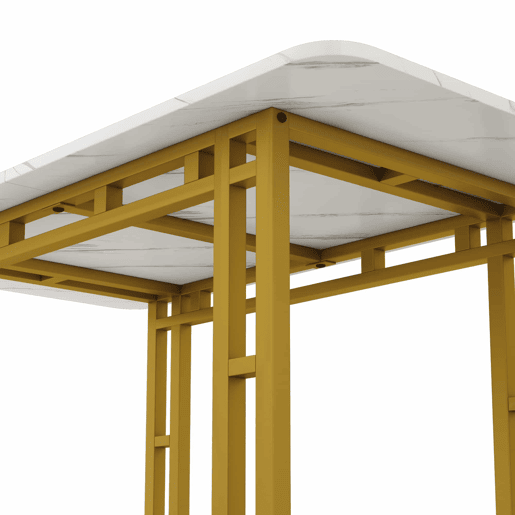 Mesa de jantar - tampo em mármore - pés em metal dourado - 120x70cm - Branco e dourado