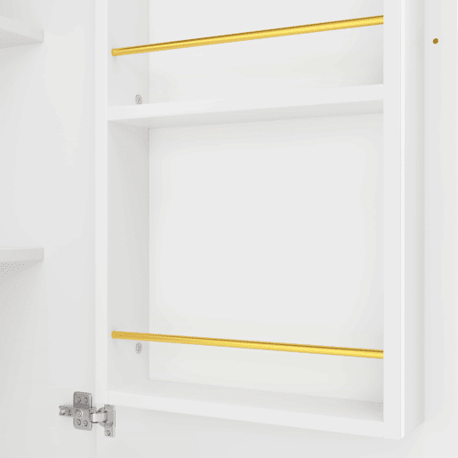 Mesa de bar giratória 360° - 138x39x102 cm - Móvel de bar com arrumação, ilha de cozinha, três portas com prateleiras, painéis divisórios removíveis - Branco