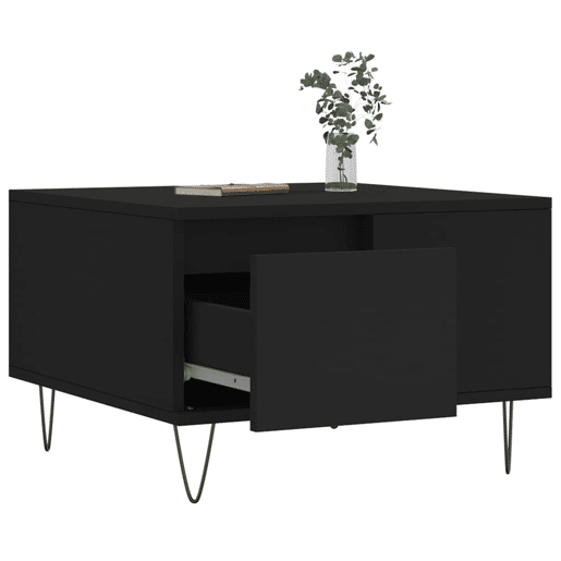Mesa de Centro, Mesa baixa, 55x55x36,5 cm derivados de madeira preto