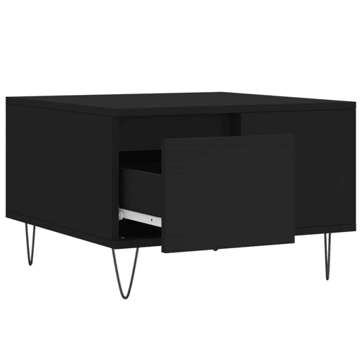 Mesa de Centro, Mesa baixa, 55x55x36,5 cm derivados de madeira preto
