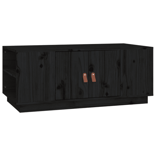 Mesa de Centro, Mesa baixa, 100x50x41 cm pinho maciço preto