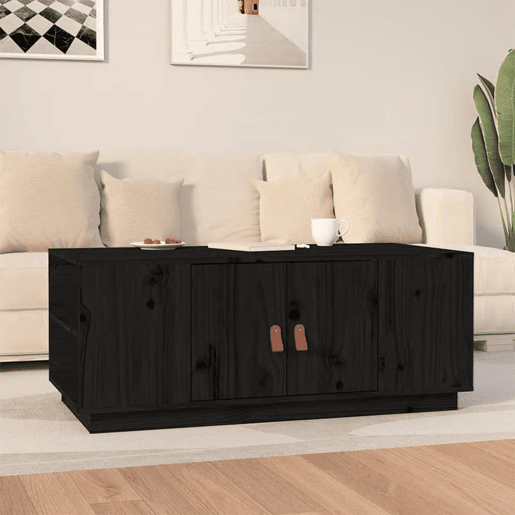 Mesa de Centro, Mesa baixa, 100x50x41 cm pinho maciço preto