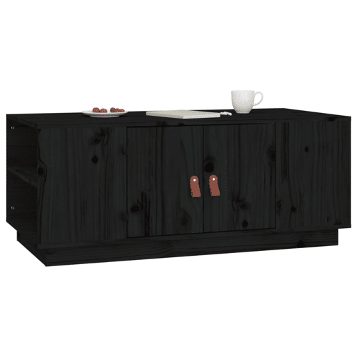 Mesa de Centro, Mesa baixa, 100x50x41 cm pinho maciço preto