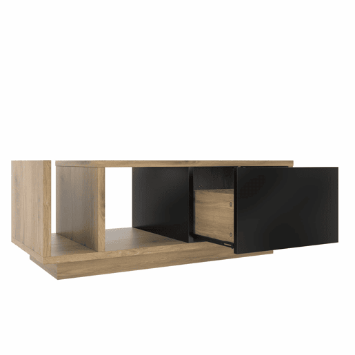 Mesa de centro com LED - Design moderno, arrumação oculta - Natural Mesa de centro com LED - Design moderno, arrumação oculta - Natural