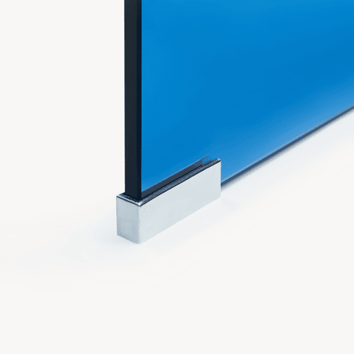 Mesa de centro Väsas montada vidro temperado 90x45x35 cm Azul en.casa