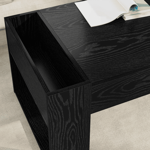 Mesa de Centro, Mesa baixa, Carvalho Preto 110 x 50 x 41 cm